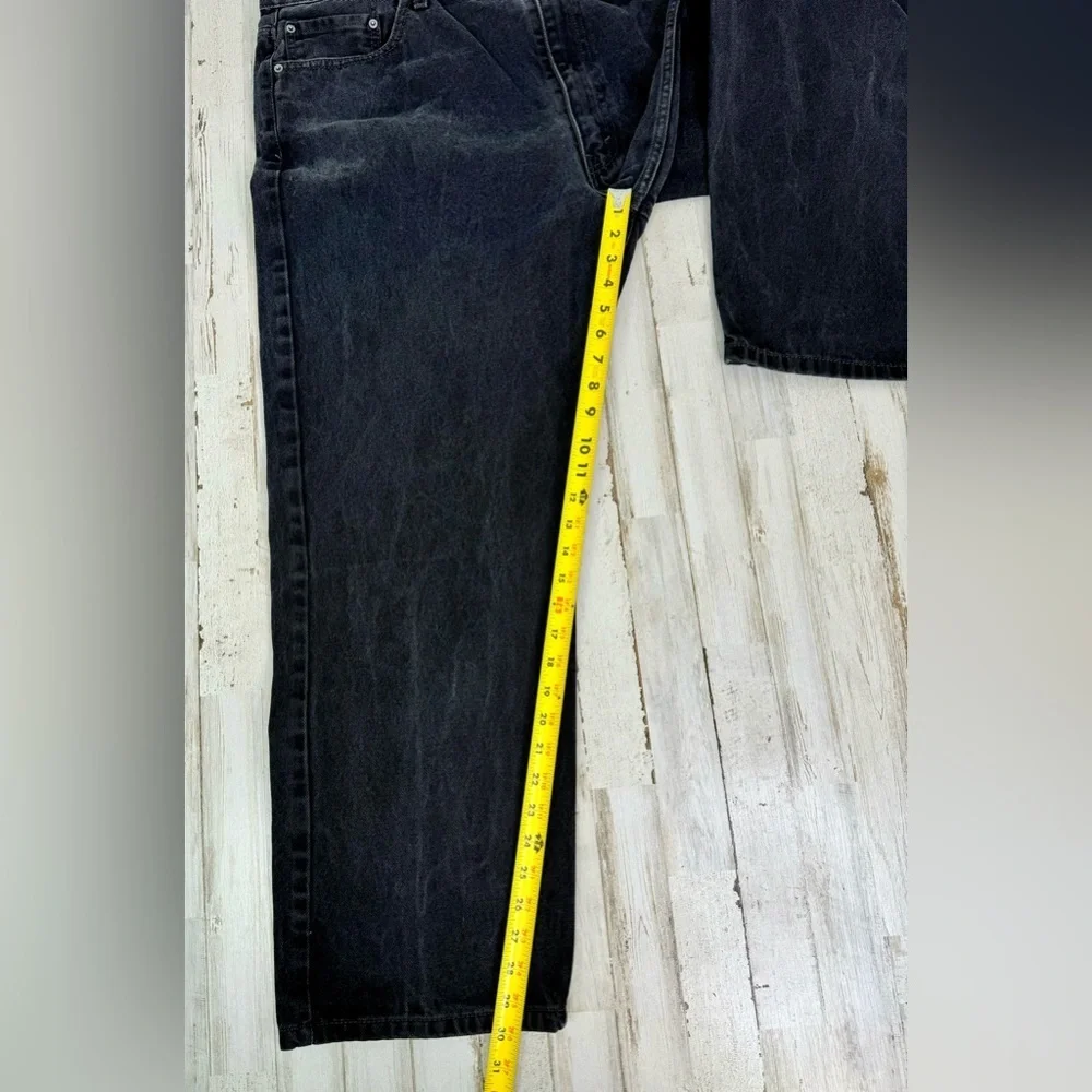 Levis Jeans Mens 46x30 Black 505 Straight Wide Leg Western Cowboy 100% Cotton